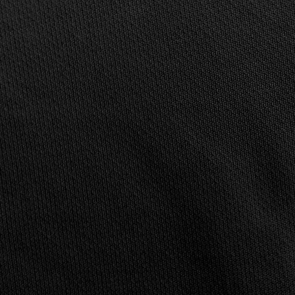 Detalle del tejido del polo de mujer modelo foursome color negro