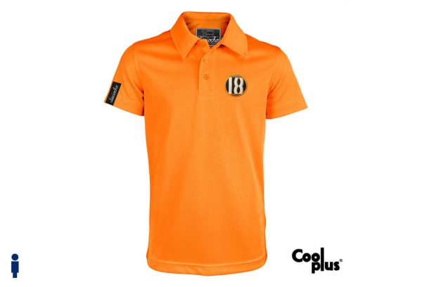 Polo de golf de niño modelo draw color naranja